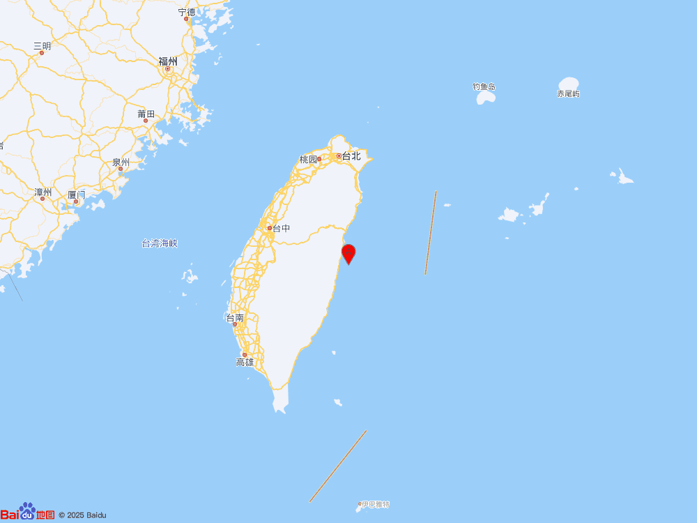 台湾花莲县海域发生4.3级地震