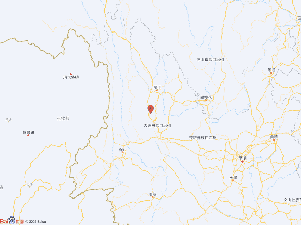 云南大理州洱源县（北纬26.26度，东经100.03度）发生5.0级地震